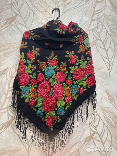 Павловопосадский платок шерсть 2