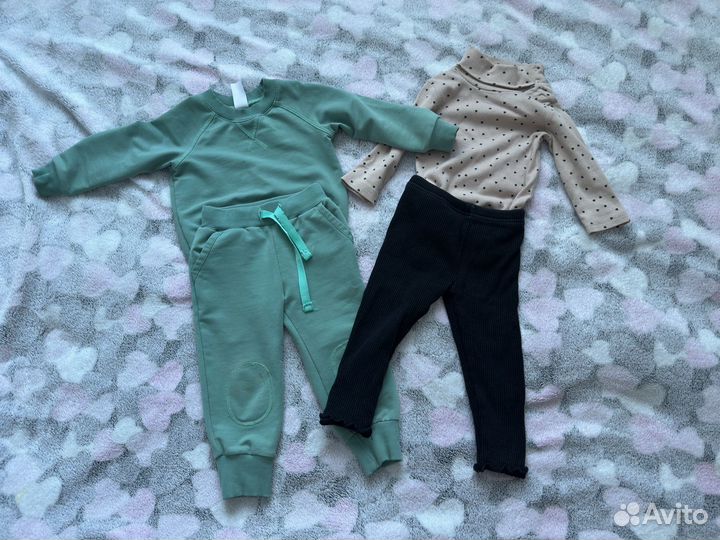 Вещи пакетом на девочку 80 86 92
