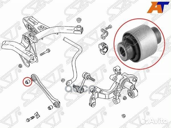 Сайлентблок задней верхней поперечной тяги (вну