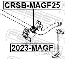 Втулка стабилизатора crsb-magf25 crsbmagf25 Febest