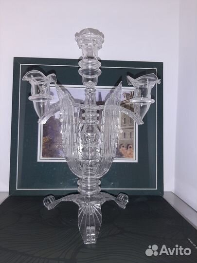 Подсвечник декоративный из тонкого стекла