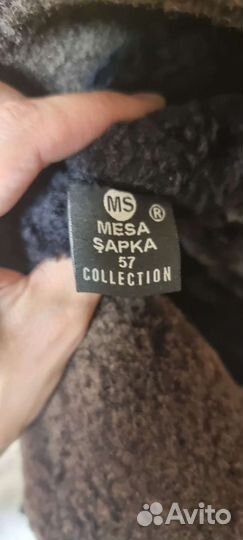 Мужская кепка зима, кожа/натуральный мех, Turkey