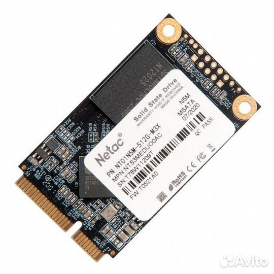 Жесткий диск SSD mSata Netac 128GB/512GB