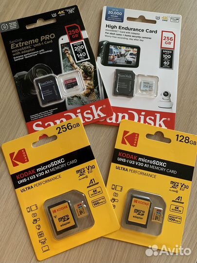 Карты памяти SanDisk и Kodak