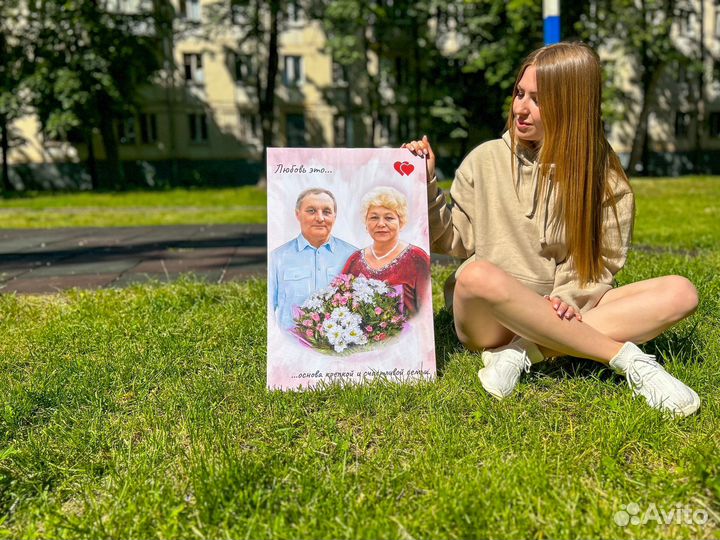 Портрет по фото / фото на холсте