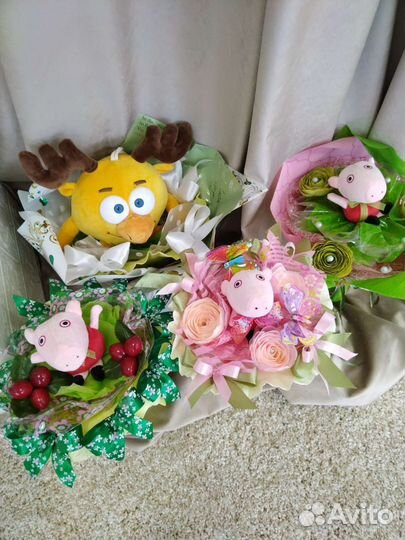 Букеты из мягких игрушек