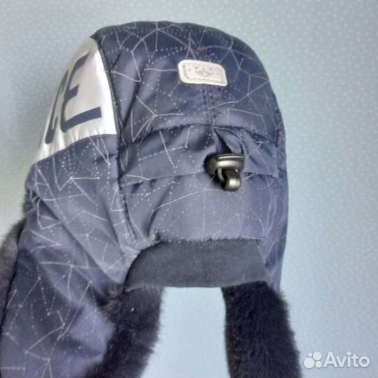 Зимняя шапка-ушанка детская 52