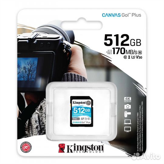 512Gb Kingston Canvas Go Plus sdxc UHS-I U3 V30