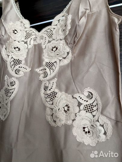 Платье комбинация с кружевом, ночная сорочка