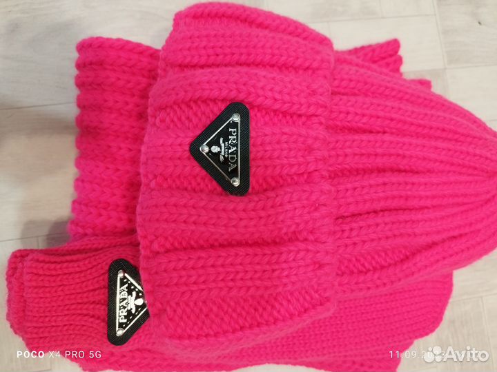 Шапка и снуд+ варежки