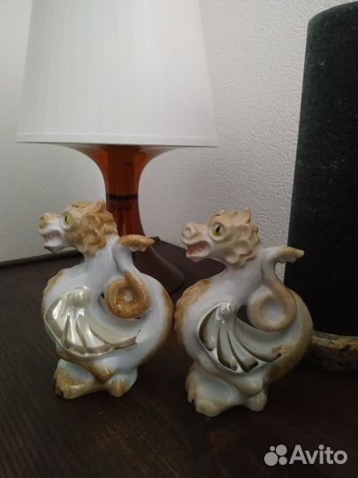 Статуэтки фарфоровые (дракон). Вербилки, СССР