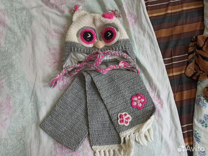 Комплект шапка и шарф для девочки