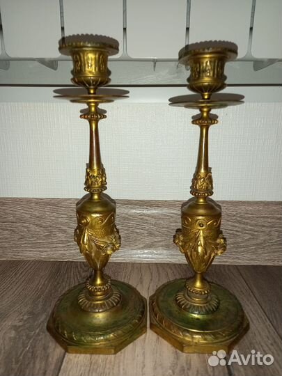 Латунный подсвечник