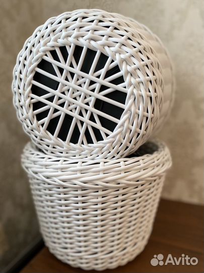 Кашпо из искусственного ротанга