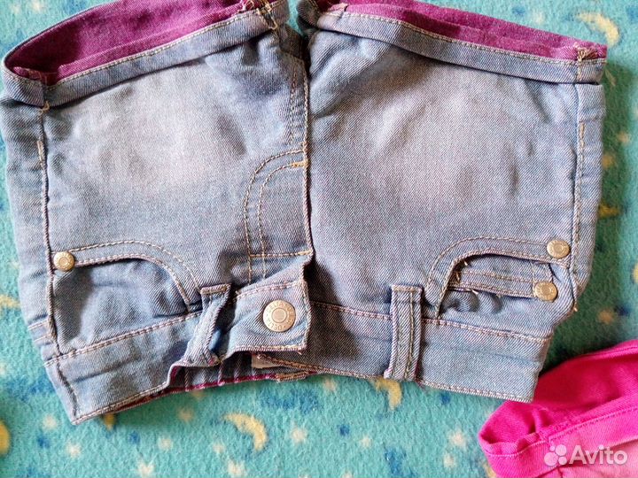 Джинсовые шорты на девочку 2-4 года