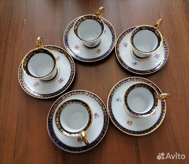 Саксонский фарфор Saxe,кофейный сервиз
