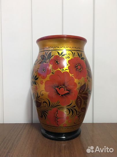 Ваза, хохломская роспись