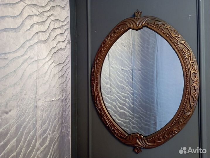 Зеркало винтажное советское в узорной раме