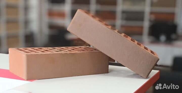 Кирпич облицовочный Красный флэшинг 1нф