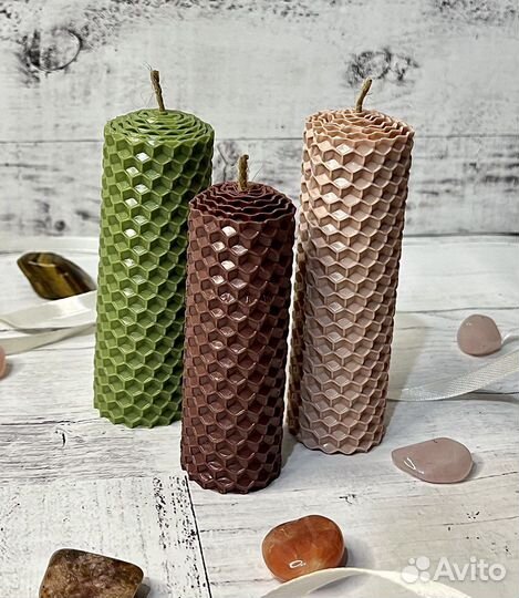 Набор свечей из натуральной вощины