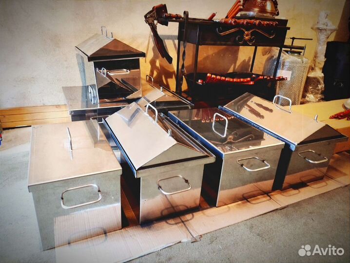 Коптильня горячего копчения 1,5-2мм из нержавейки