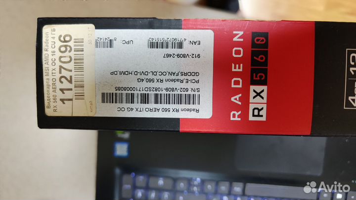 Видеокарта MSI radeon RX 560 aero ITX 4GB