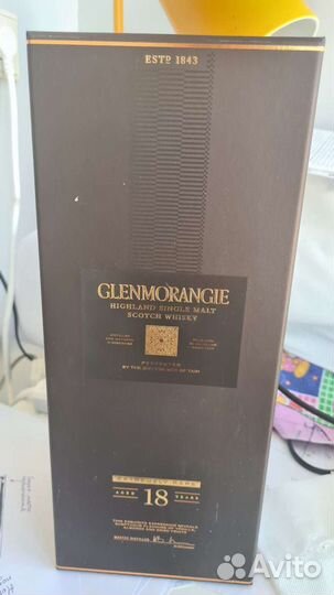 Коробка и бутылка от glenmorangie 18