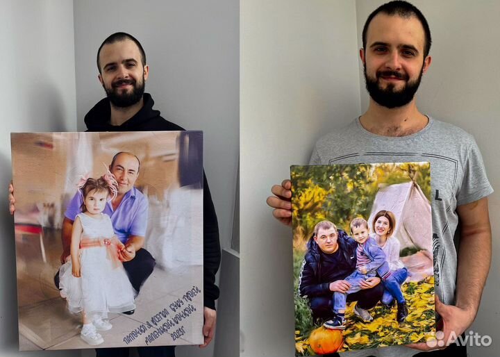 Портреты по фото на холсте, на заказ в Ставрополе