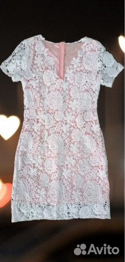 Платье белое кружево размер 42