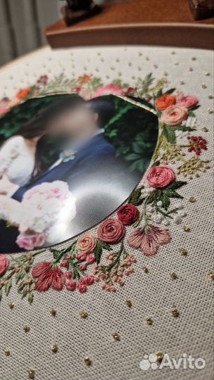 Рамка для фото с вышивкой