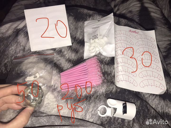 Пинцет,микробраши, щеточки для ресниц