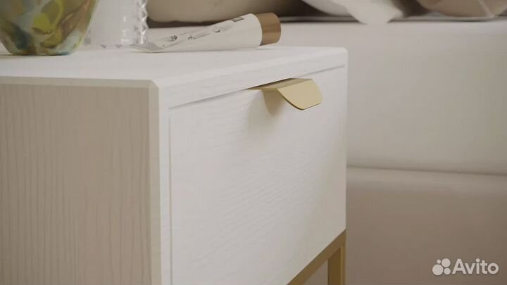 Прикроватная тумба Калифорния Дрим Ясень браш белы