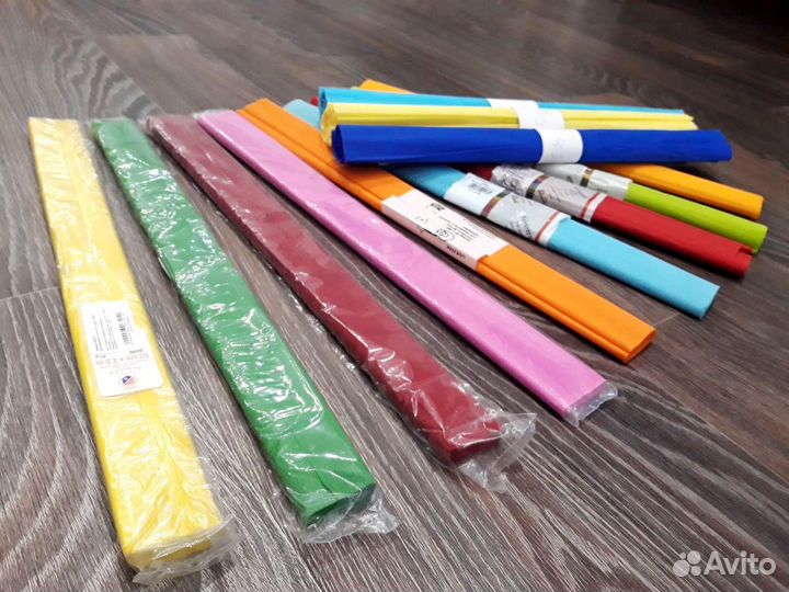 Набор крепированной гофрированной бумаги