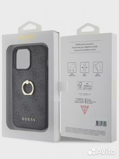 Чехол Guess для iPhone 15 Pro Max 4G + Ring Hard