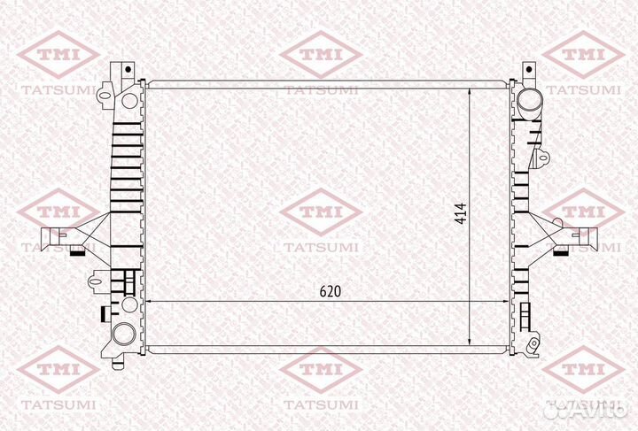 Радиатор охлаждения volvo S60/S80/C70/V70/XC70 97