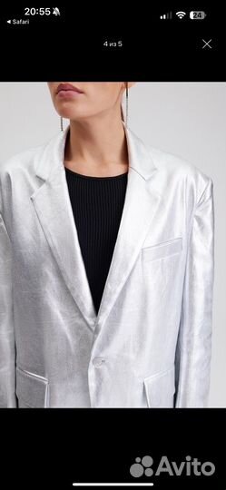 Жакет to be blossom серебряный металлик