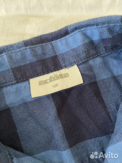Рубашка для мальчика 128 в клетку