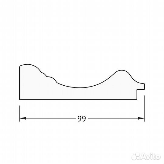 Зеркало Evoform Definite 112х62 BY 3094 в багетно