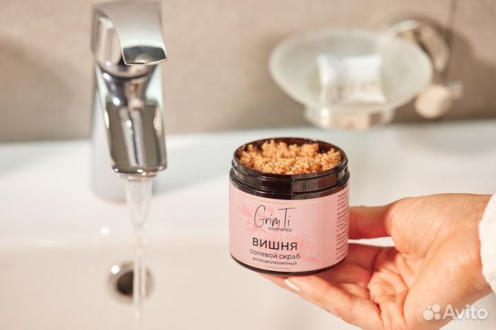 Скраб для тела антицеллюлитный Вишня GrimTi