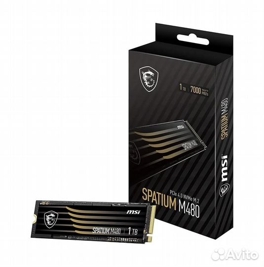 1 тб SSD M.2 накопитель MSI spatium M480