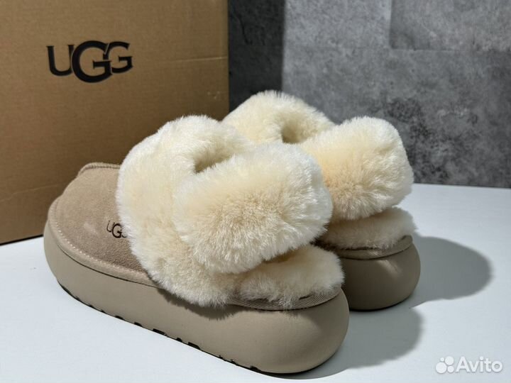 Меховые тапочки Ugg Slippers Disquette Sand