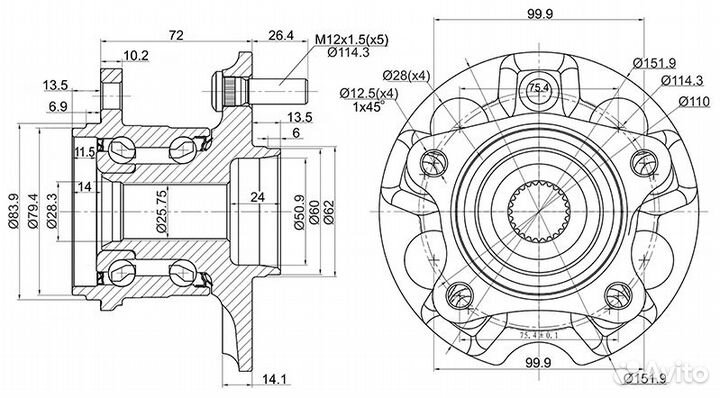 Ступица Lexus 330 CU25 03