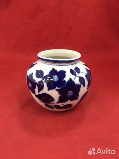 Ваза старая Гжель Цветы