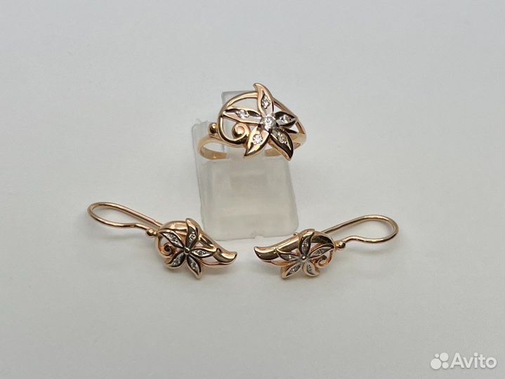 Золотые серьги 585 пробы