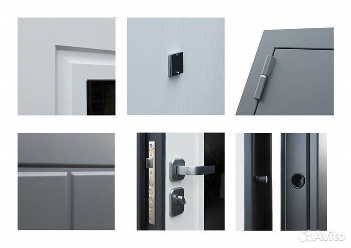 Дверь терморазрыв Букле Черный серый софт