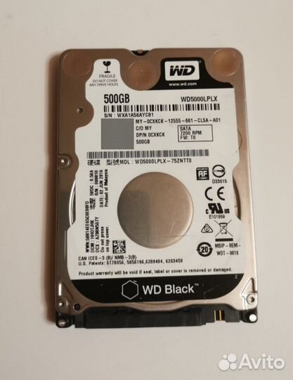 Жесткий диск WD 500 GB