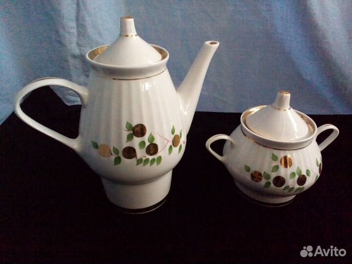 Кофейный фарфоровый сервиз времен СССР, мфз