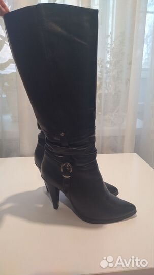 Сапоги женские зимние кожаные 37