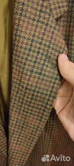 Шикарный Винтаж пиджак Harris Tweed жакет оверсайз