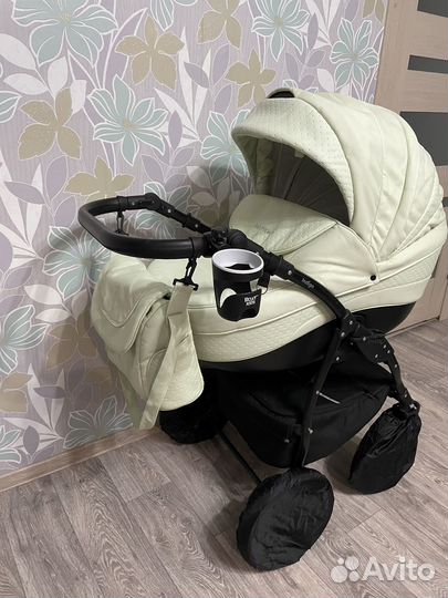 Коляска 2 в 1 indigo эко кожа